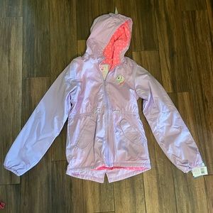 Carter Fleece Lined Windbreaker jacket size 14 youth color Lilac unicorn